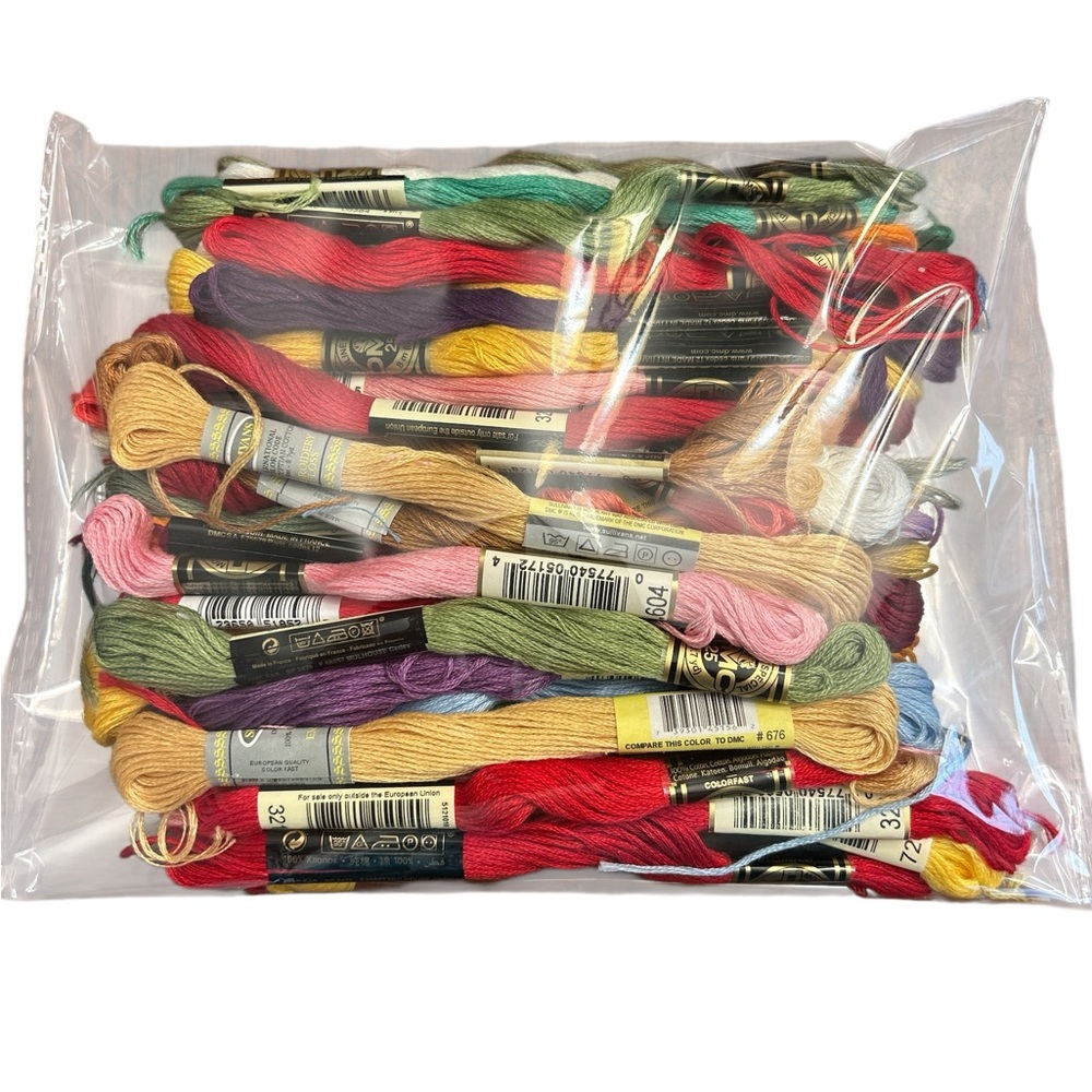 DMC, Sullivans, J P Coats Embroidery Floss Lot Rainbow Colors  50‎ Skeins